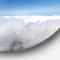 Designart - Aerial View of Sky over Clouds' Contemporary Landscape Metal Circle Wall Art
